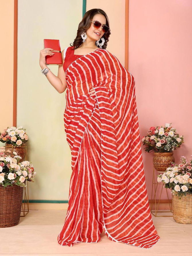 SF 745 Printed Georgette Readymade Sarees Wholesale Price In Surat